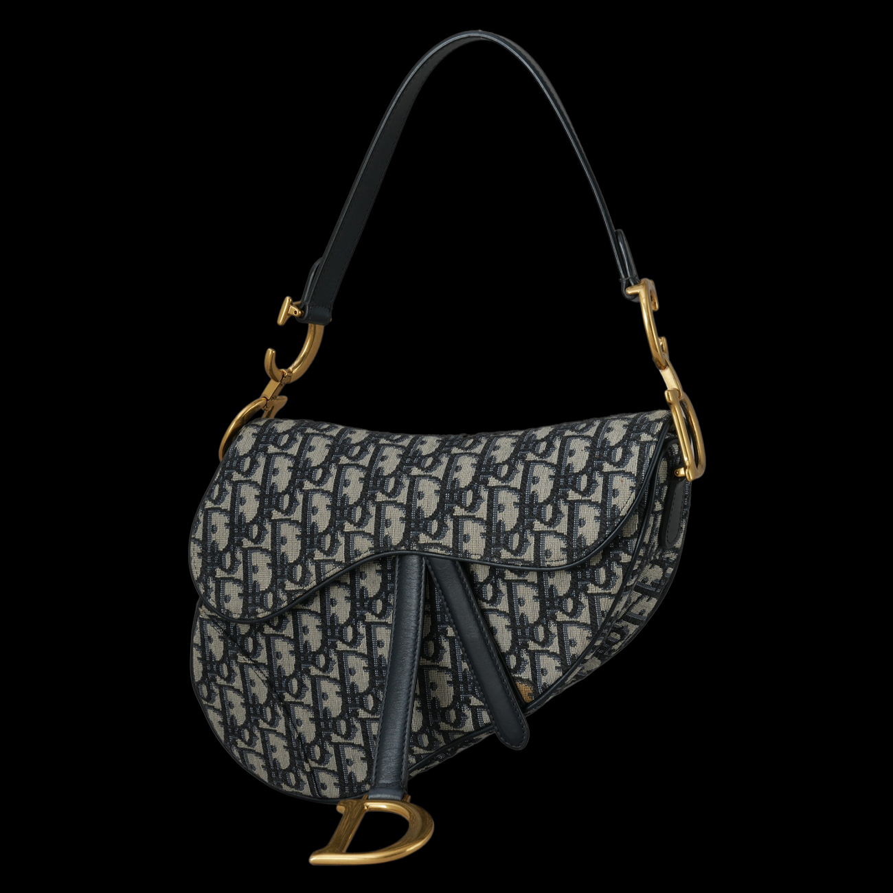 CHRISTIAN DIOR(USED)크리스찬디올 오블리크 새들백 미듐